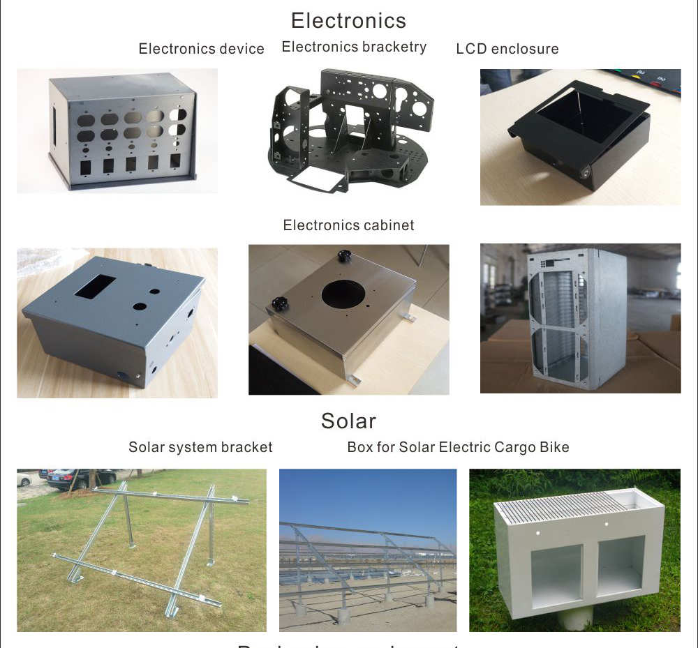 Caja de chapa exterior personalizada caja eléctrica eléctrica electrónica de aluminio